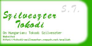 szilveszter tokodi business card